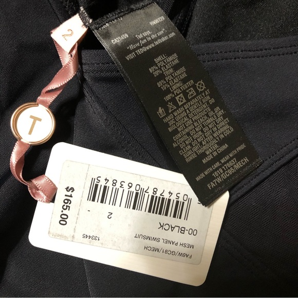 TED BAKER LONDON Halter Mesh One Piece Swimsuit Size 2 (Ted baker)  US 6 - Picture 5 of 5